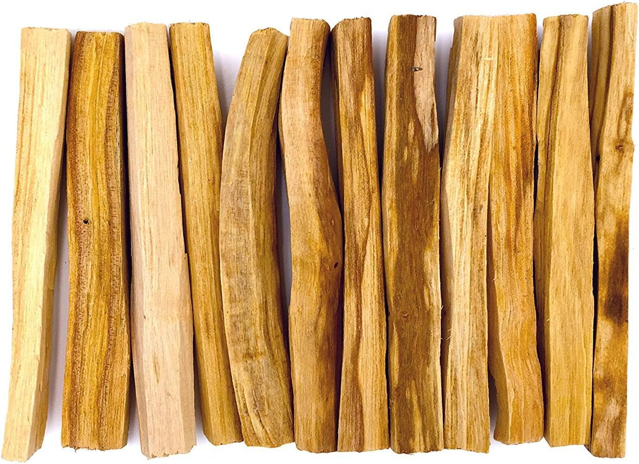 Palo Santo Sticks - Incense Sticks for Spiritual Cleansing, Stress Relief, Meditation Accessories, Home Fragrance - Sustainably Wild Harvested - Pack of 12 -