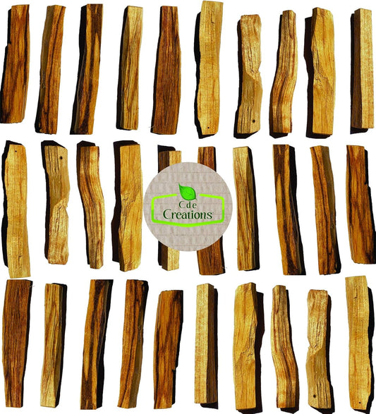 30 Palo Santo Smudging Bulk Lot Sticks, High Resin Palo Santo, Holy Wood. Premium Certified Authentic, Wild Harvested Incense Stick for Purifying, Cleansing, Healing (30 Sticks)